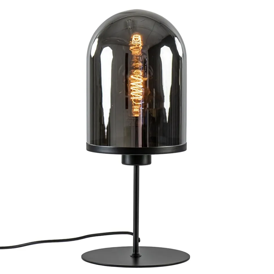 Light and Living tafellamp Maverick zwart met smoke glas>Straluma New