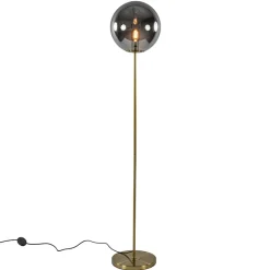Light and Living vloerlamp Medina goud met smoke glas>Straluma Best