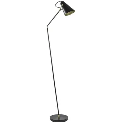 Light and Living vloerlamp Barre zwart met goud verstelbaar>Straluma Hot