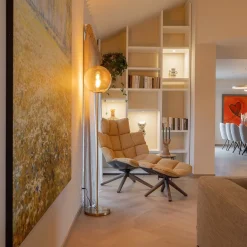 Light and Living vloerlamp Medina goud met amber glas><noscript><img width=