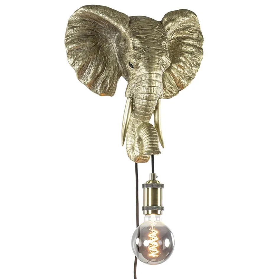 Light and Living wandlamp Elephant licht goud>Straluma Sale