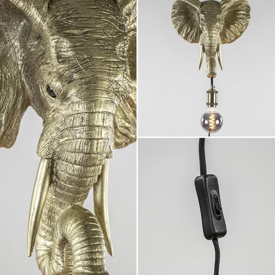 Light and Living wandlamp Elephant licht goud>Straluma Sale