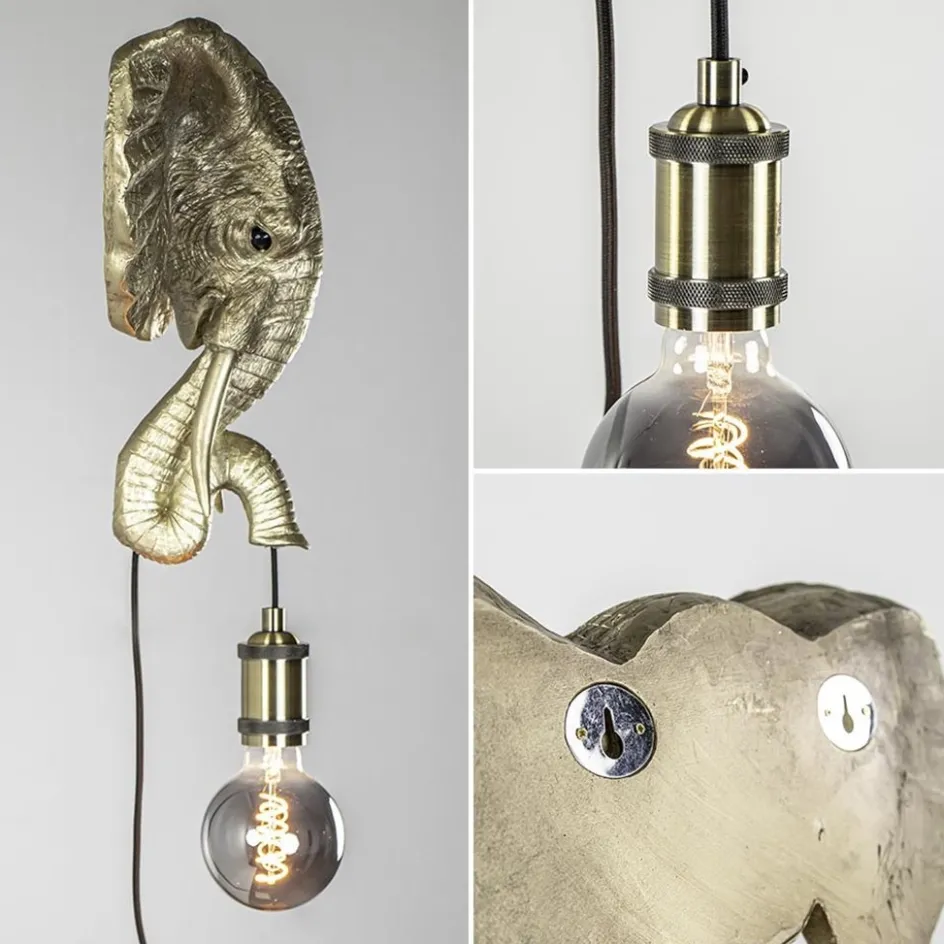 Light and Living wandlamp Elephant licht goud>Straluma Sale