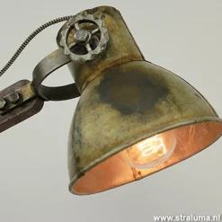 Light Living bureaulamp Ekerd hout-staal></noscript>Straluma Outlet