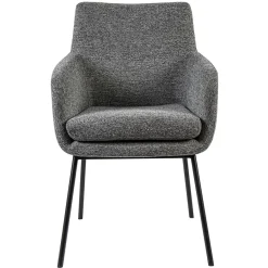 Luxe armstoel gemeleerde stof met zwarte poot>Straluma New
