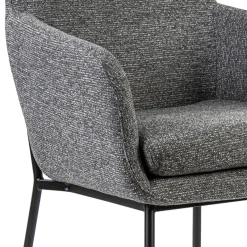 Luxe armstoel gemeleerde stof met zwarte poot></noscript>Straluma New
