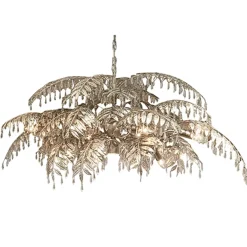 Luxe eettafelhanglamp palm oud zilver>Straluma