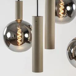 Luxe hanglamp 5-lichts rond quartz><noscript><img width=