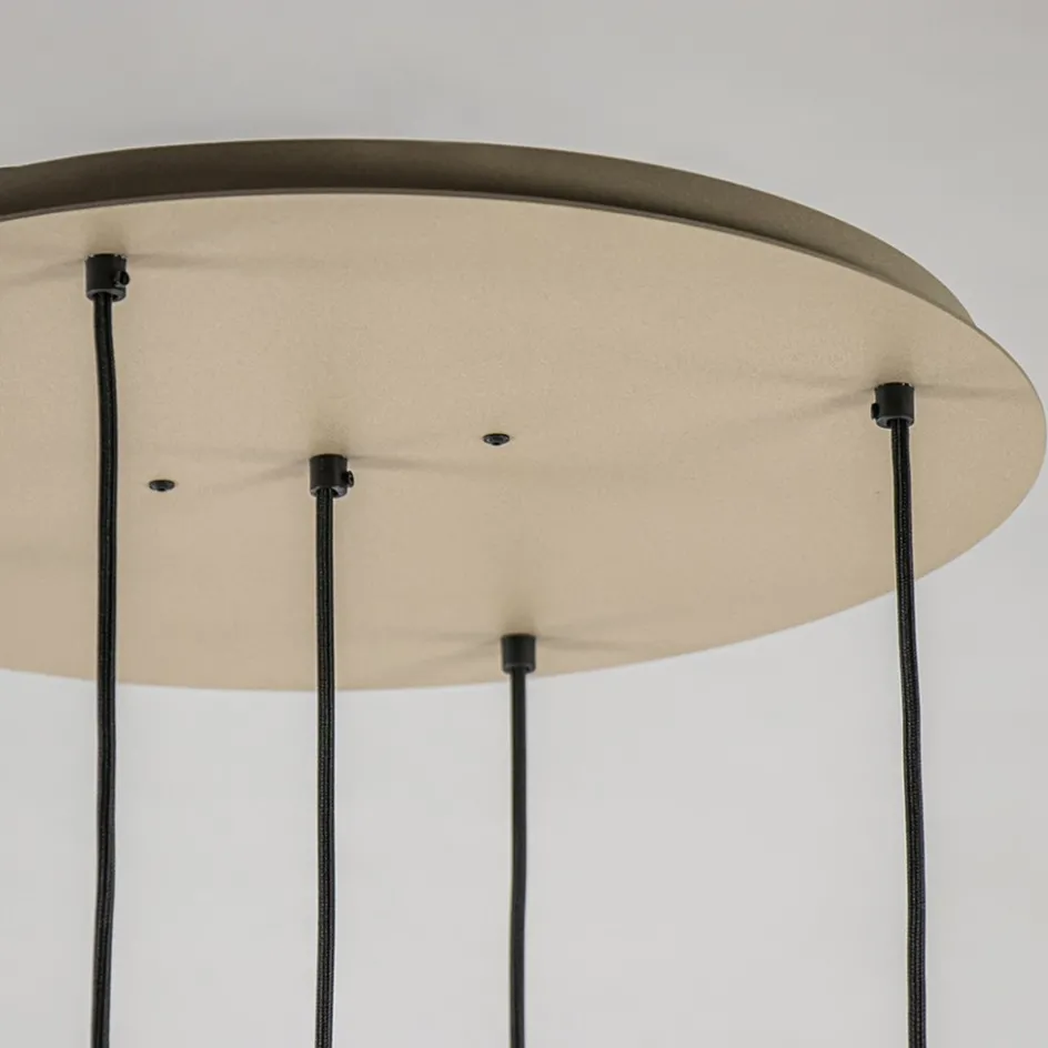 Luxe hanglamp 5-lichts rond quartz>Straluma Outlet