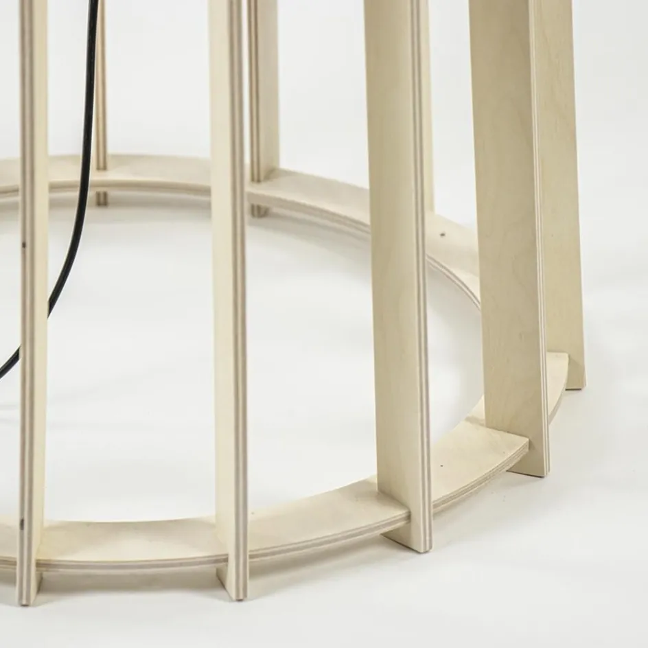 Luxe lampvoet naturel hout exclusief kap>Straluma Best