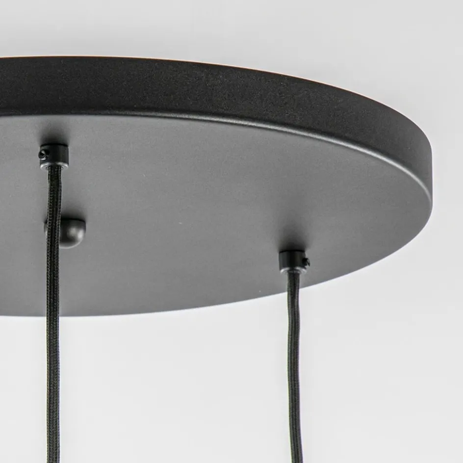 Luxe 3-lichts hanglamp rond met smoke glazen kappen>Straluma Clearance
