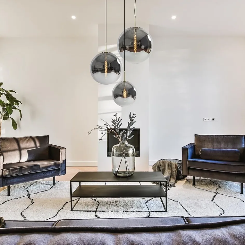 Luxe Light and Living hanglamp Medina brons met smoke glas>Straluma Hot