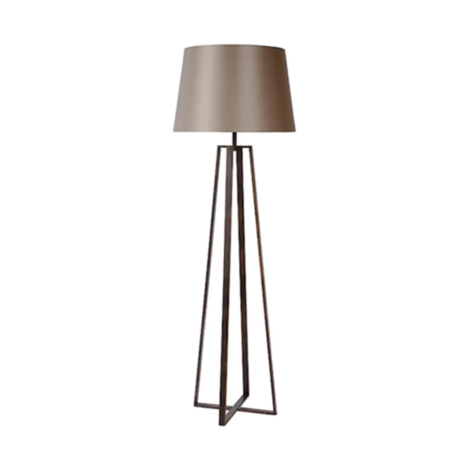 Luxe Staande lamp bruin met kap>Straluma New