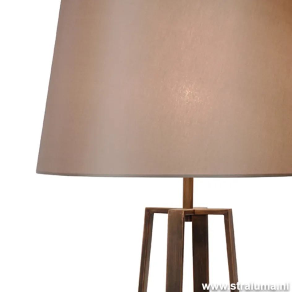 Luxe Staande lamp bruin met kap>Straluma New