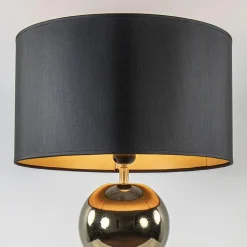 Luxe tafellamp goud inclusief kap zwart/goud><noscript><img width=