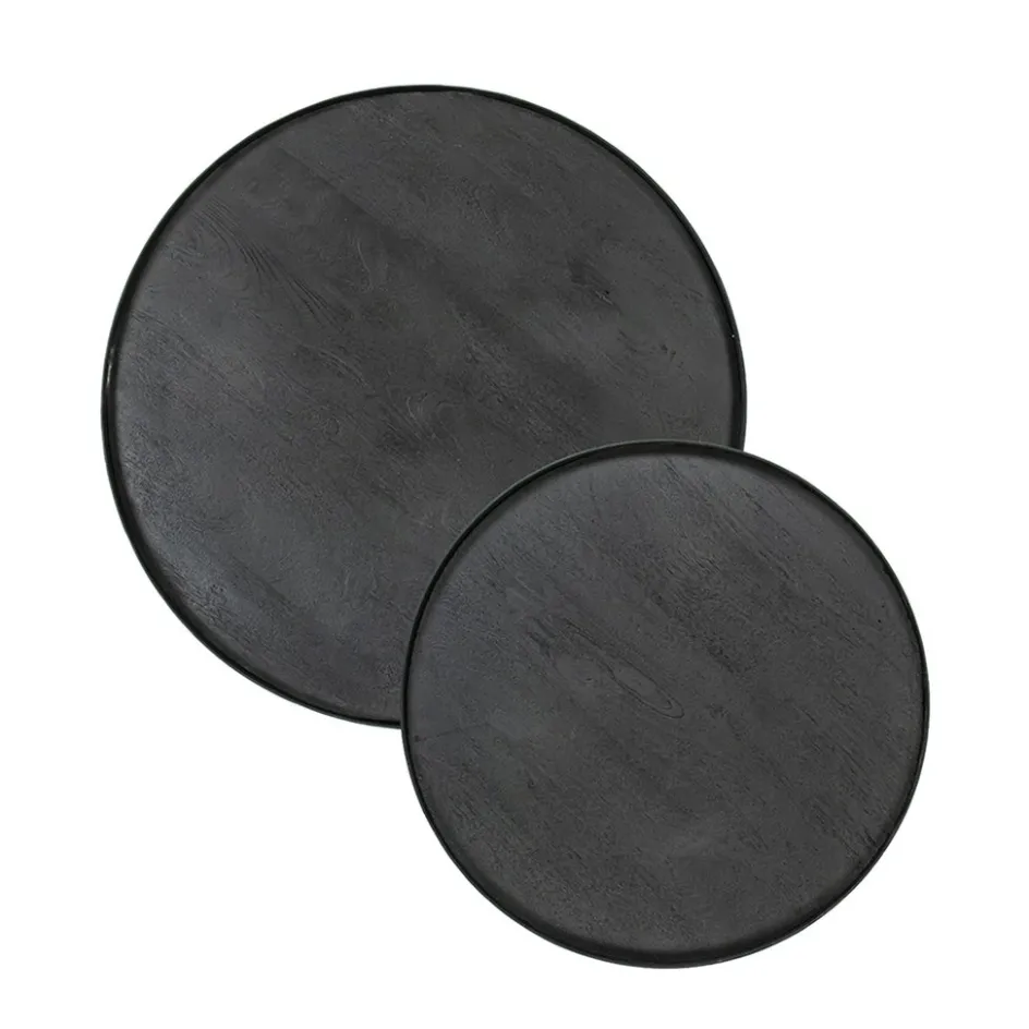 Mango houten koffietafel set van 2 zwart>Straluma Sale