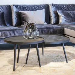 Mango houten koffietafel set van 2 zwart><noscript><img width=