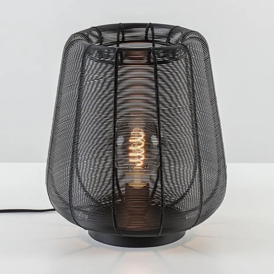 Mat zwarte draad tafellamp Adeta>Straluma Discount