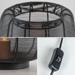 Mat zwarte draad tafellamp Adeta><noscript><img width=