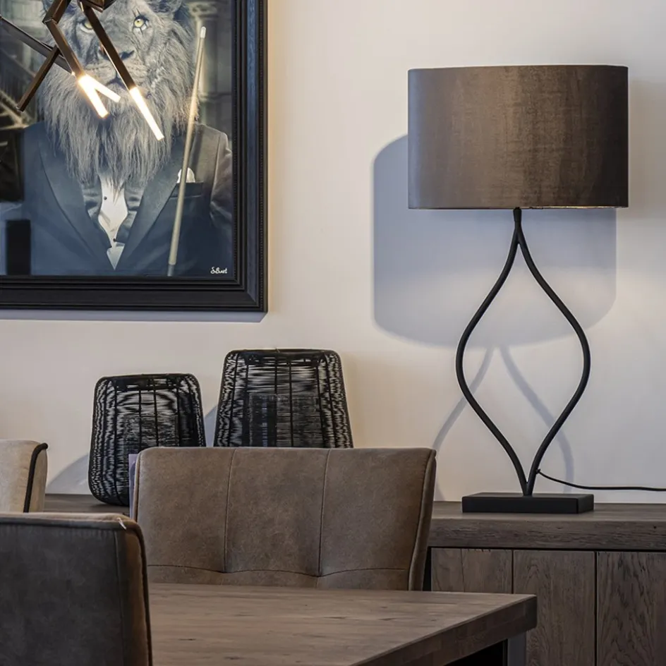 Mat zwarte lampvoet Okno exclusief kap>Straluma Outlet