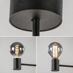 Mat zwarte 4-lichts hanglamp><noscript><img width=