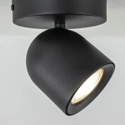 Mat zwarte opbouwspot 1-lichts verstelbaar><noscript><img width=