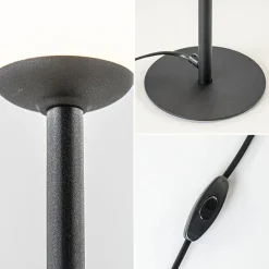 Mat zwarte tafellamp met witte glazen bol><noscript><img width=