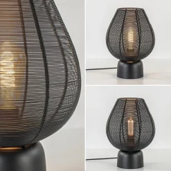 Mat zwarte tafellamp Suneko Light and Living><noscript><img width=