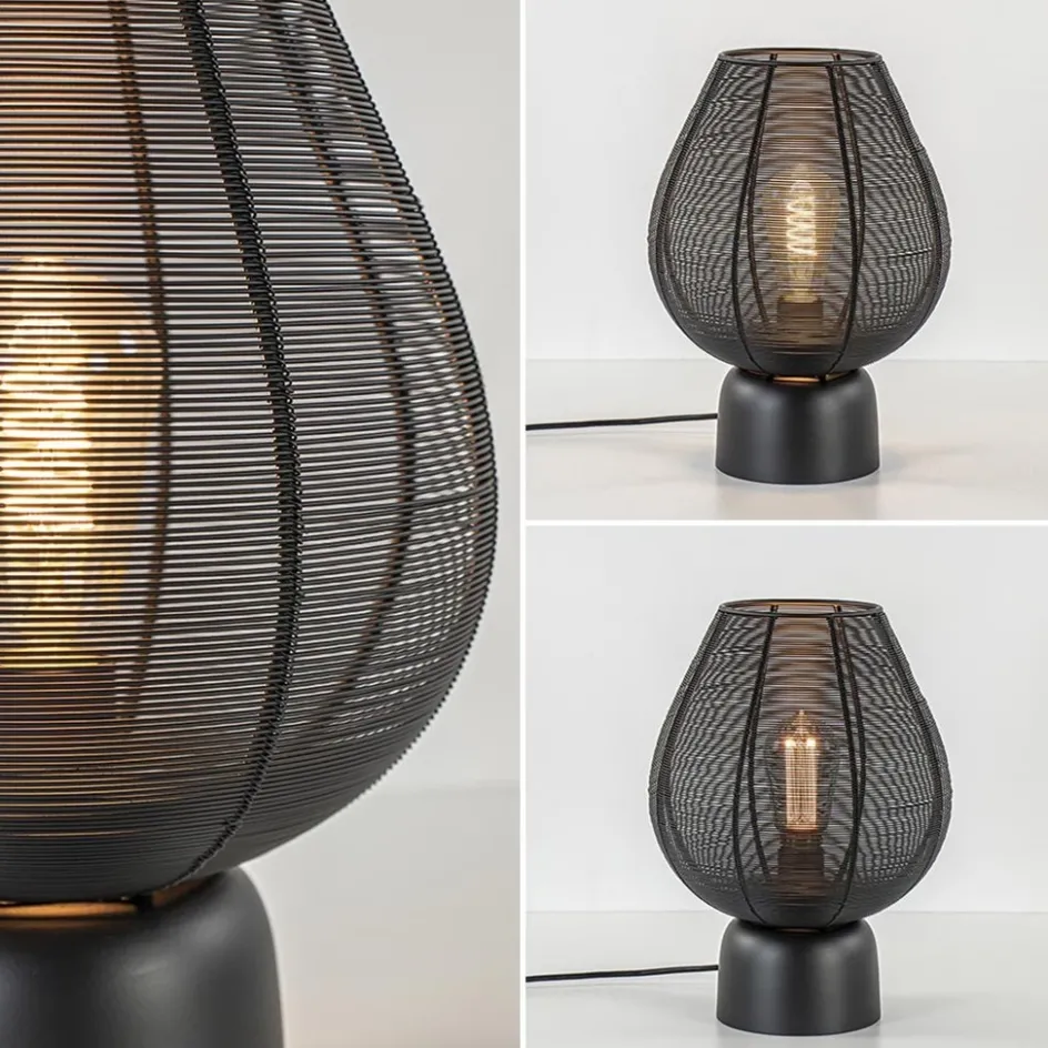 Mat zwarte tafellamp Suneko Light and Living>Straluma Discount