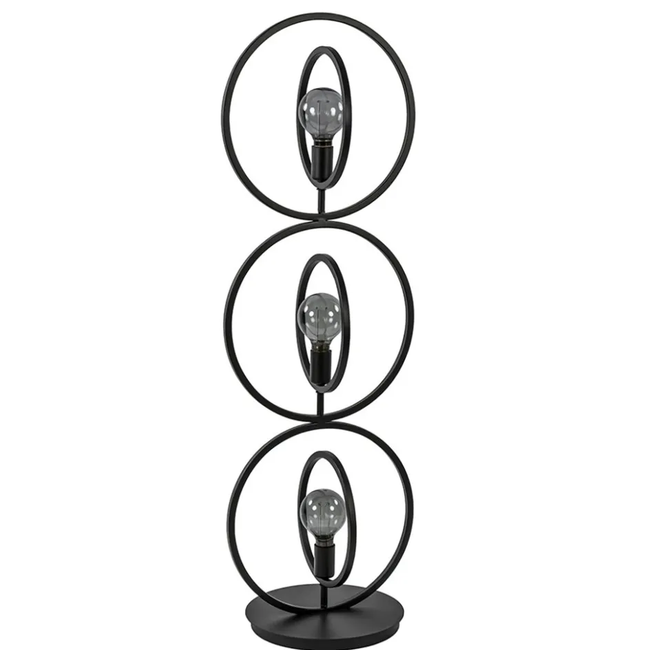 Mat zwarte vloerlamp rings>Straluma Sale