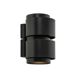 Mat zwarte wandlamp cilinder up+down G9>Straluma Hot