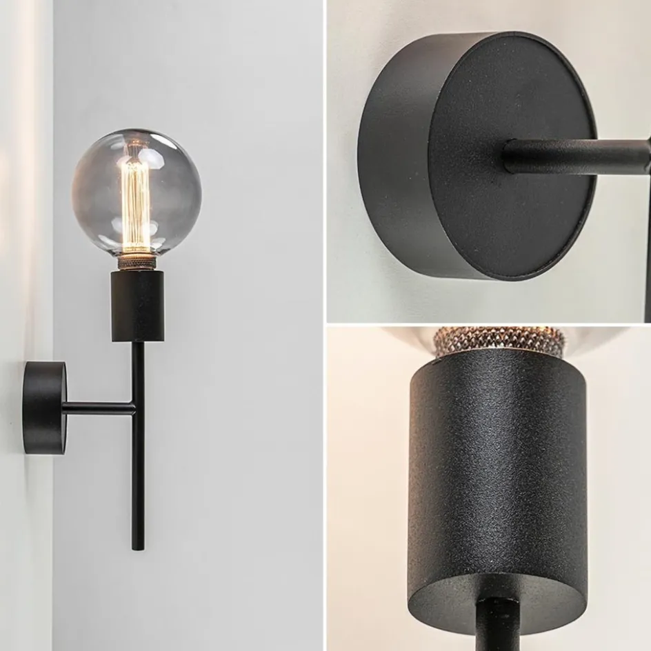 Mat zwarte wandlamp exclusief lichtbron>Straluma Online
