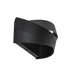 Mat zwarte wandlamp half rond E14>Straluma Discount