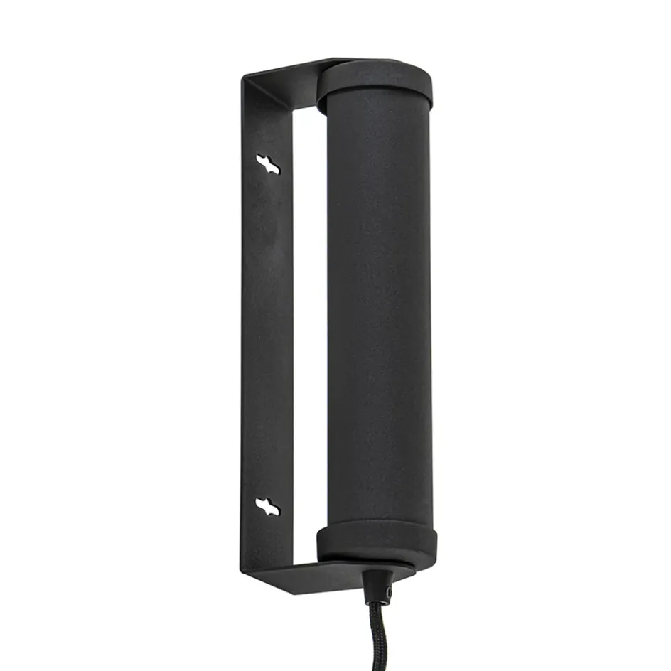 Mat zwarte wandlamp met snoer>Straluma Best