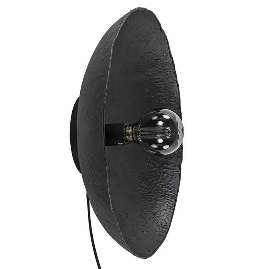 Mat zwarte wandlamp Neva inclusief snoer>Straluma