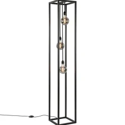 Metalen design vloerlamp zwart frame rechthoek>Straluma Discount