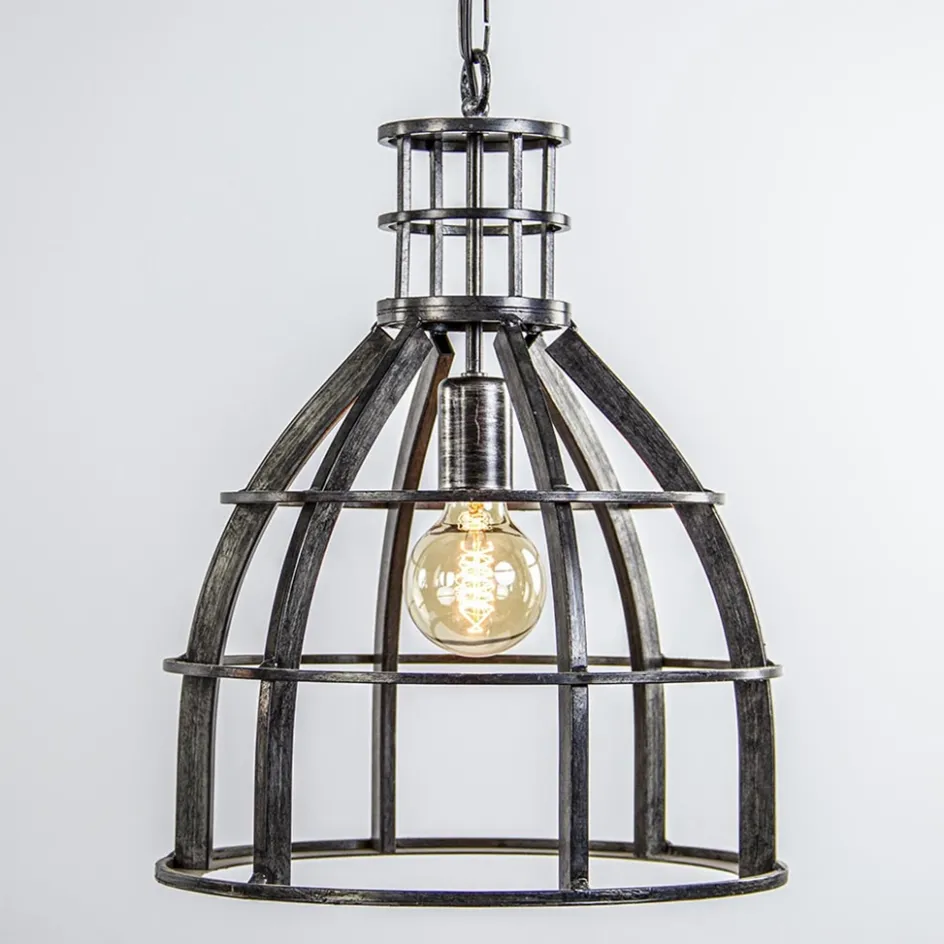 Metalen eettafel hanglamp 2-lichts kooi>Straluma Outlet