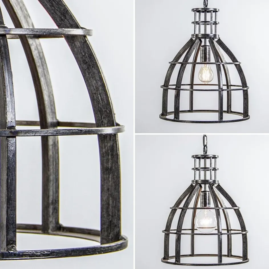 Metalen eettafel hanglamp 2-lichts kooi>Straluma Outlet