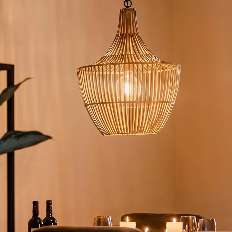 Metalen hanglamp Stella antiek brons met zwart>Straluma Discount