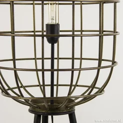 Metalen kooi vloerlamp oud-brons L&L><noscript><img width=