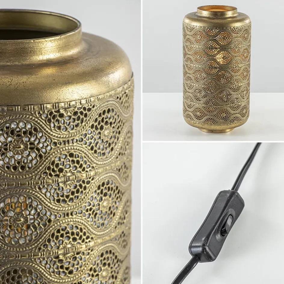 Metalen tafellamp lantaarn goud Oriental>Straluma