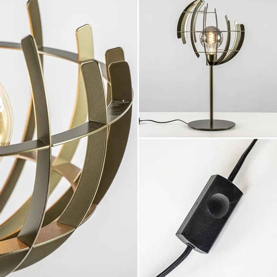 Metalen tafellamp Terra met oud messing afwerking>Straluma Sale