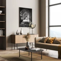 Metalen tafellamp Terra met oud messing afwerking><noscript><img width=