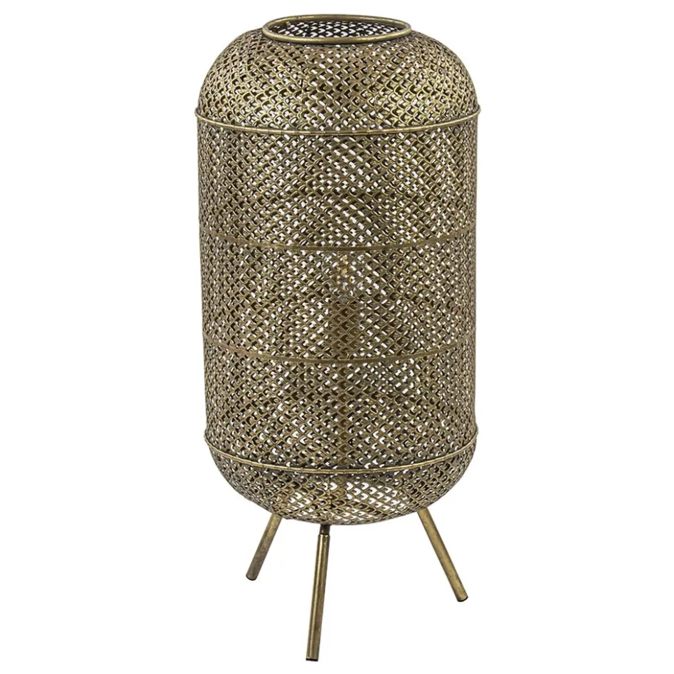 Metalen vloerlamp Oosterse lantaarn goud>Straluma Sale