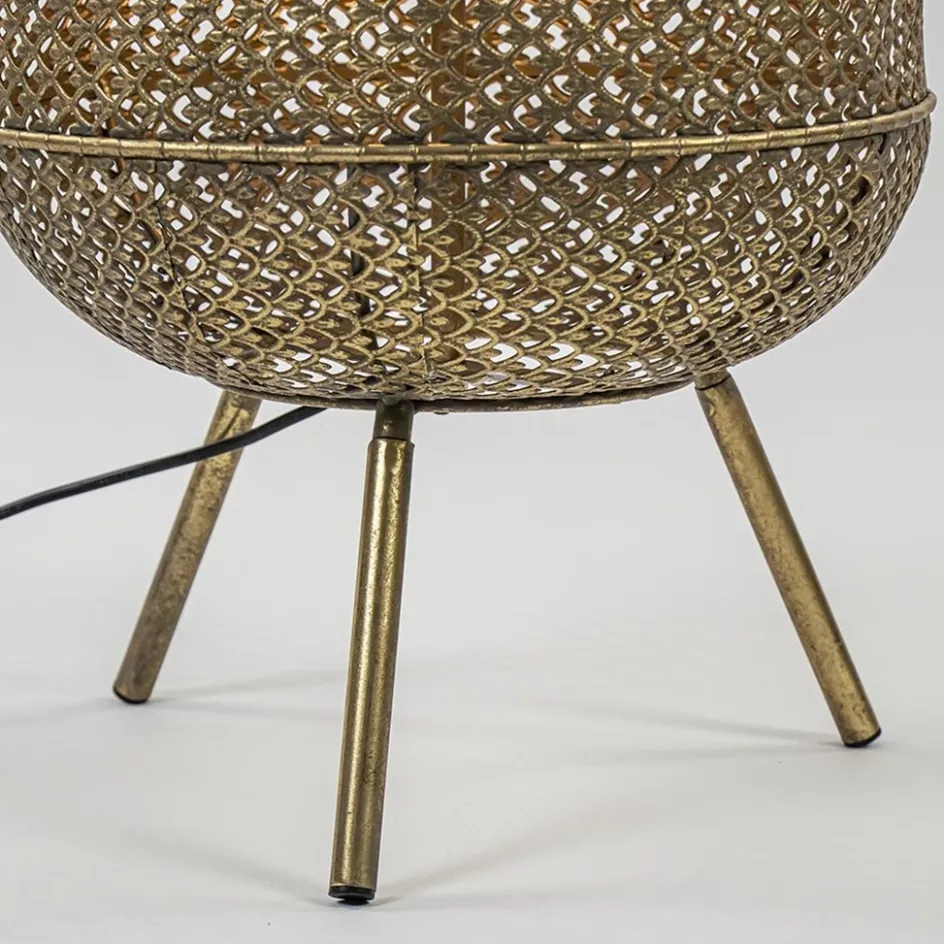 Metalen vloerlamp Oosterse lantaarn goud>Straluma Sale