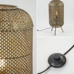 Metalen vloerlamp Oosterse lantaarn goud><noscript><img width=