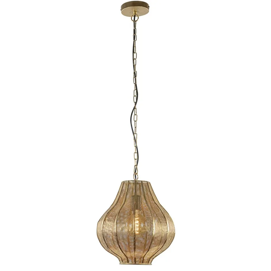 Micha grote goud hanglamp oosters landelijk Light & Living>Straluma Hot