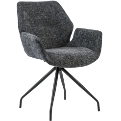 Moderne armstoel donker grijs draaibaar met return-system>Straluma Best