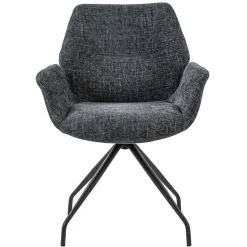 Moderne armstoel donker grijs draaibaar met return-system>Straluma Best