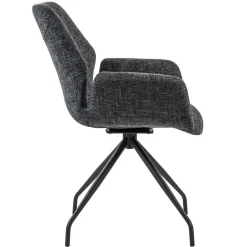 Moderne armstoel donker grijs draaibaar met return-system><noscript><img width=